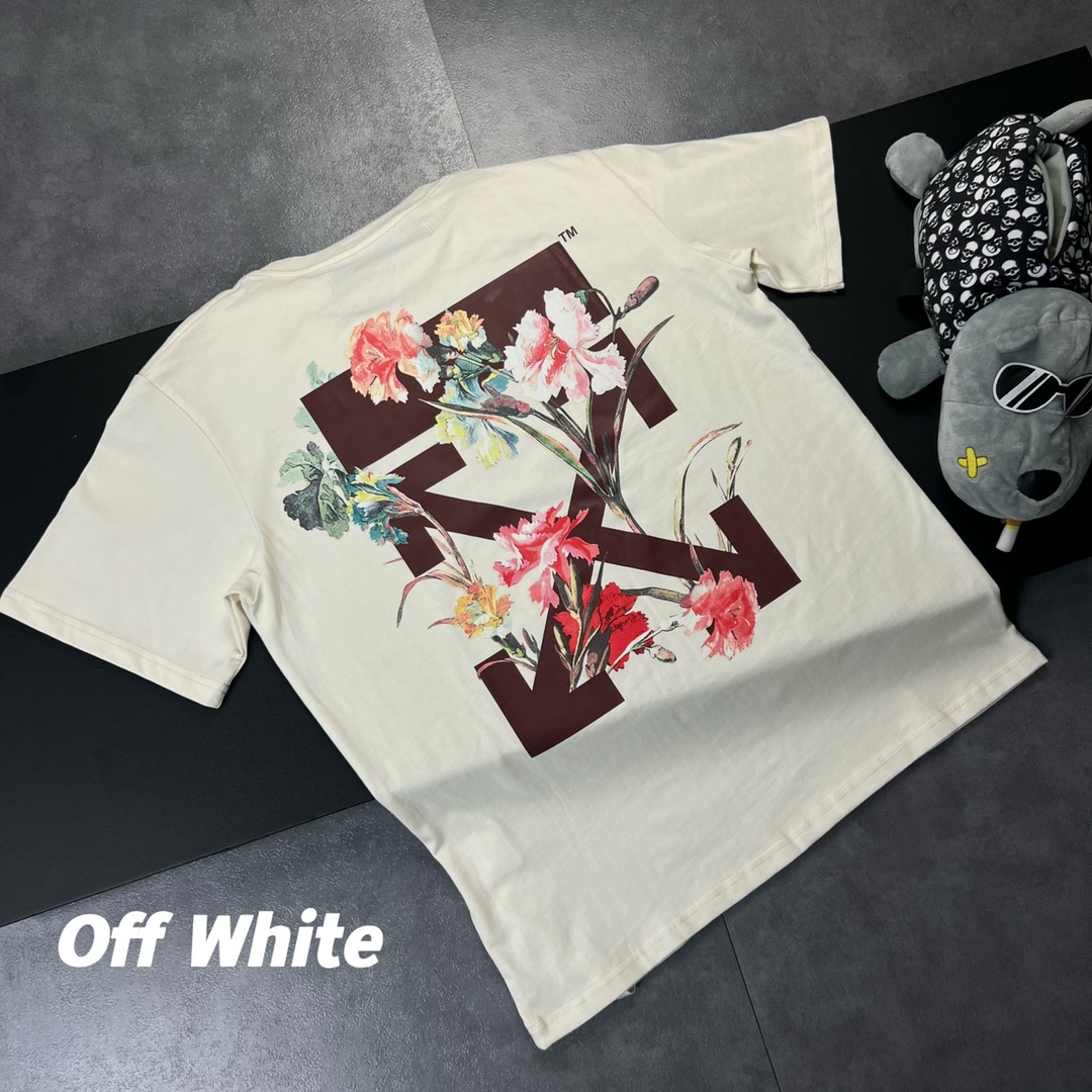 170 高版本OFF-WHITE 22SS经典花卉箭头短袖