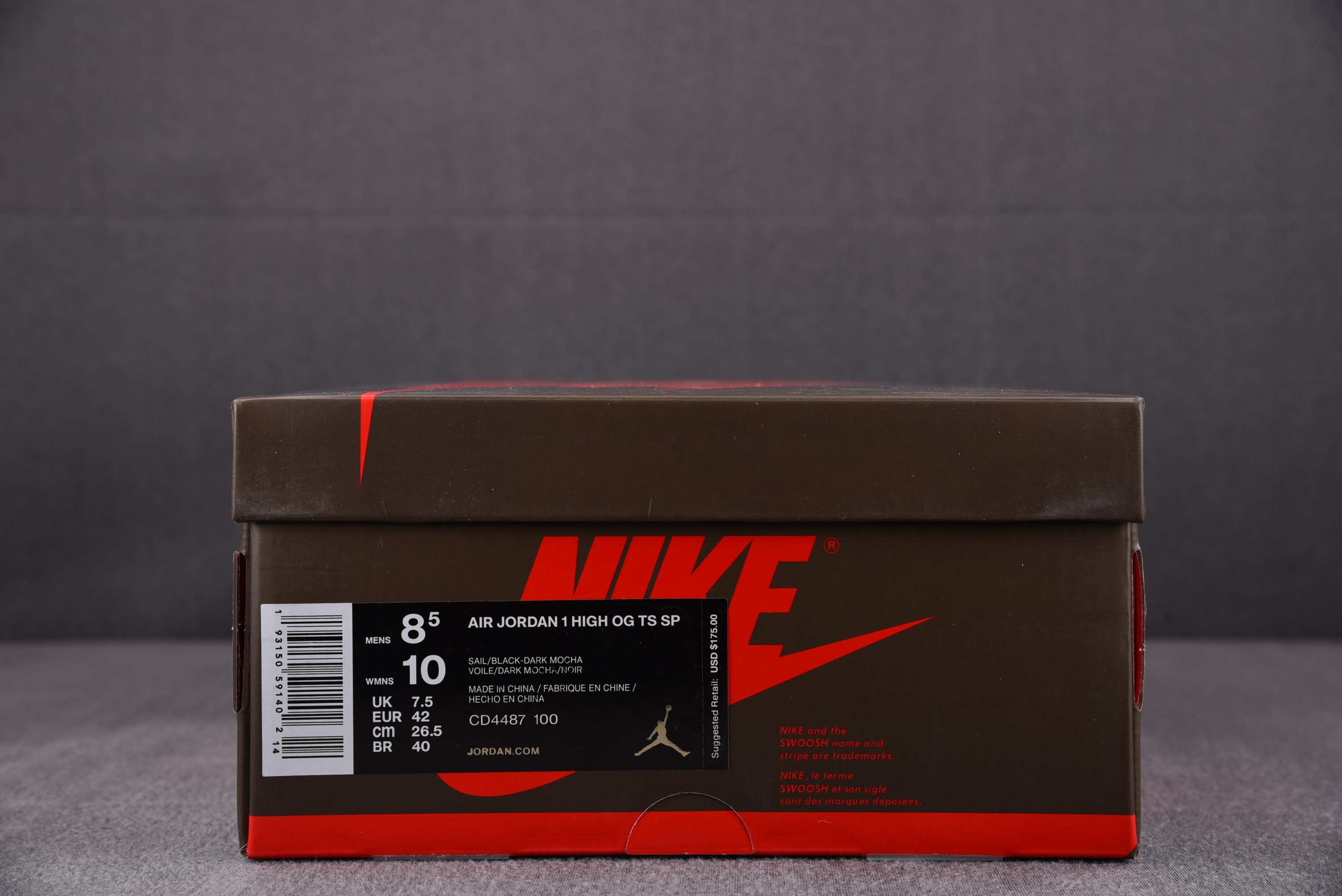 AJ1深棕倒钩高帮鞋码36-47.5纯原版出品-AirJordan1TravisScottAJ1TS深棕