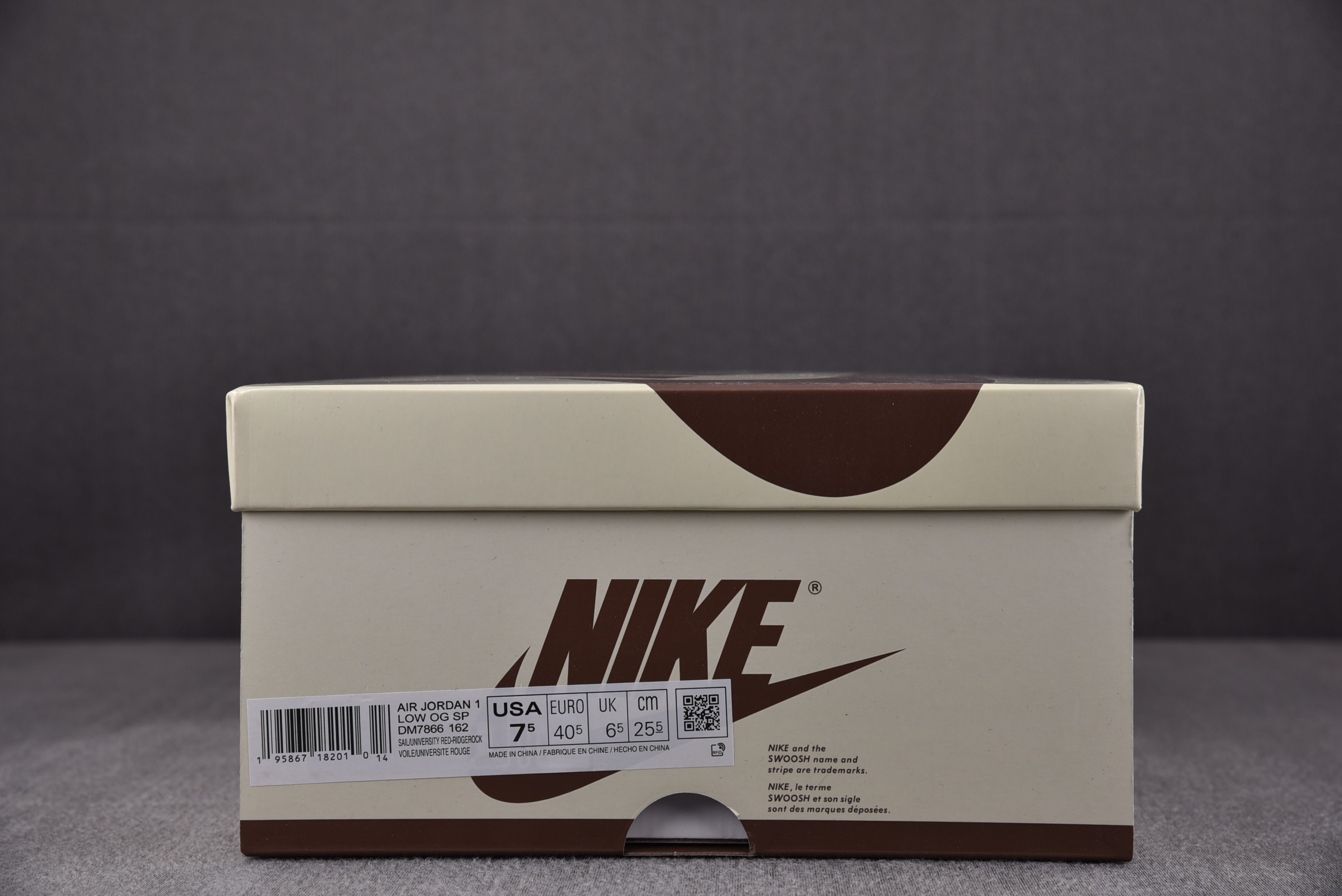 AJ1Low白棕倒钩鞋码36-47.5纯原版出品-TravisScottxAirJordan1Rever