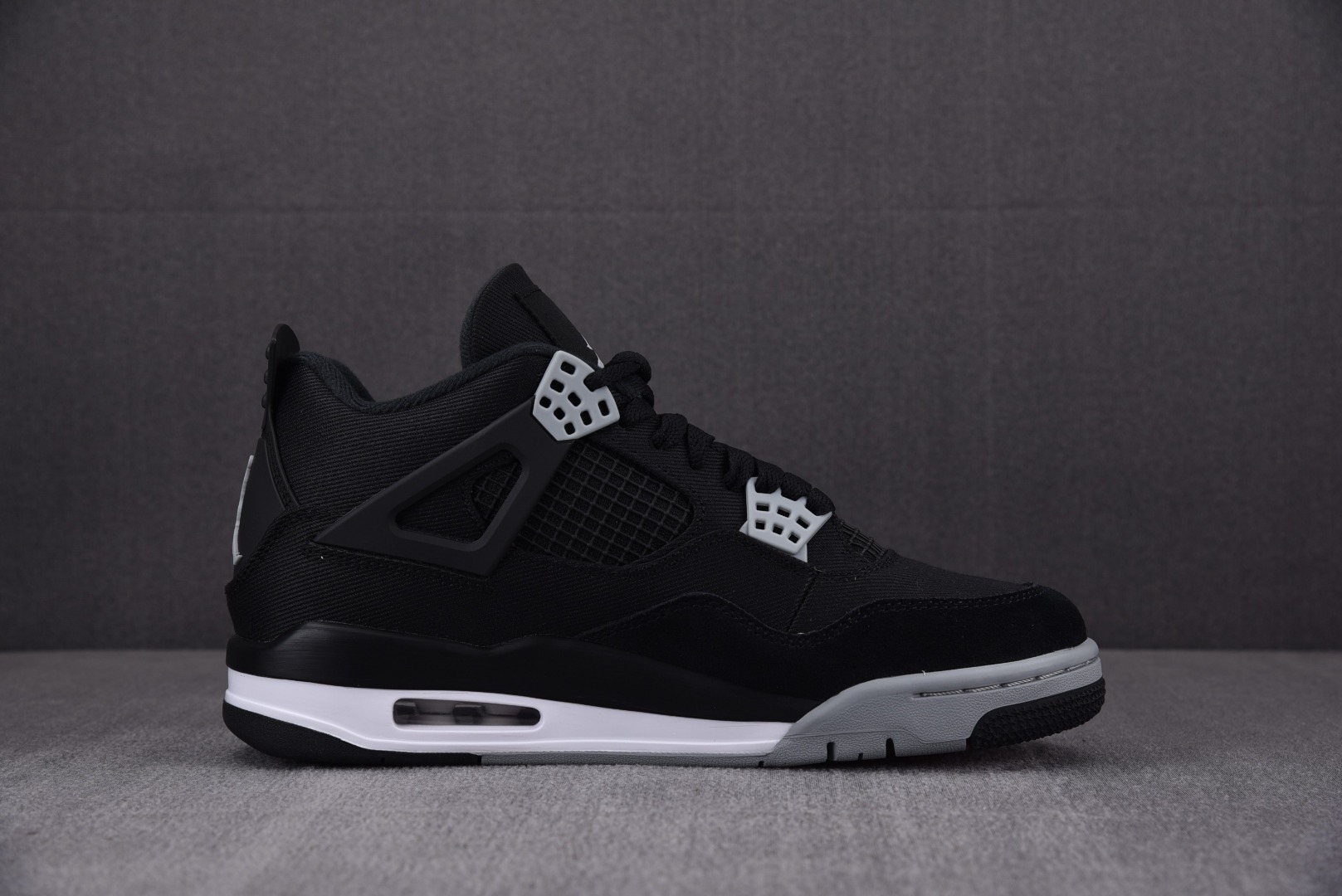 AJ4小阿姆鞋码40-48.5纯原版出品-AirJordan4RetroSEBlackCanvas黑色帆