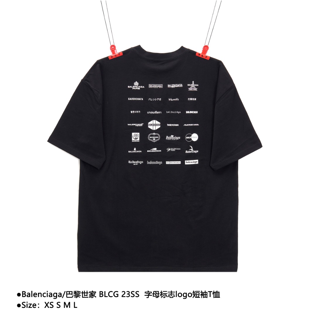 Balenciaga/巴黎世家BLCG 23SS 字母标志logo短袖T恤