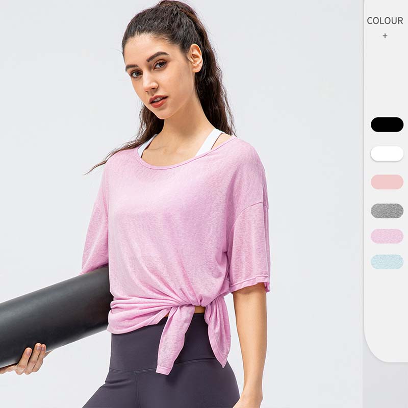 Lululemon t-shirt yoga pink | SLANTH YOGA SPORTS yoga activewear