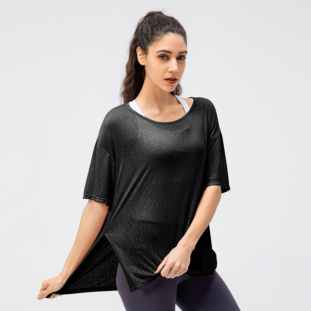 Lululemon t-shirt yoga black and gray