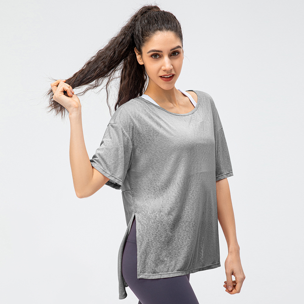 Lululemon t-shirt yoga black and gray