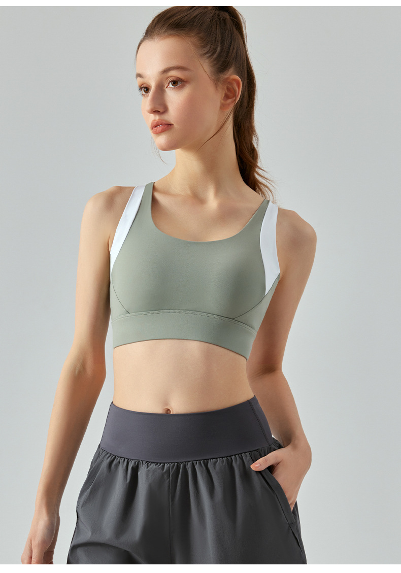 Lululemon sports bra training white with sage green yoga