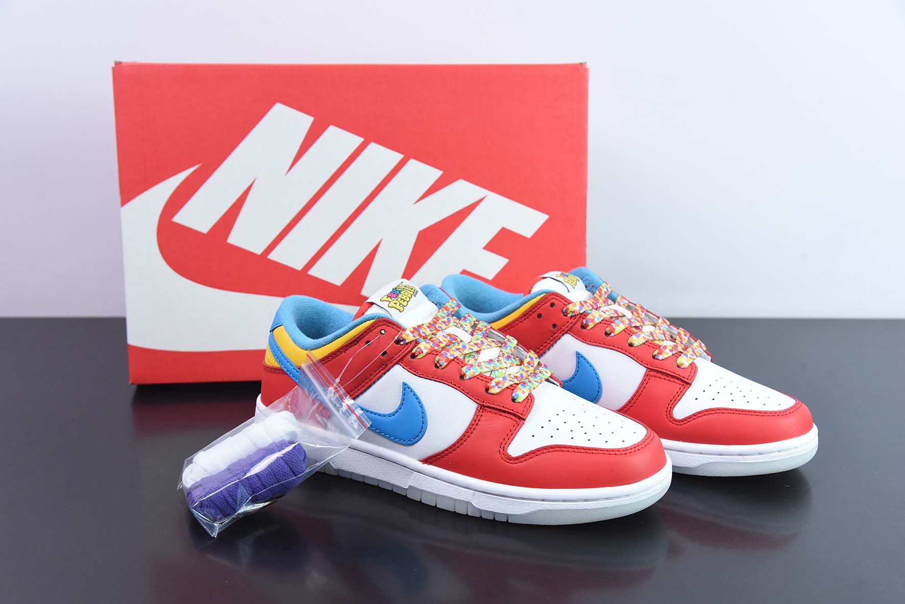 Nike Dunk Low "Fruity Pebbles"詹姆斯联名 水果麦低帮运动鞋 货号:DH8009-600