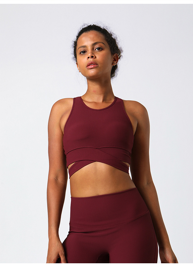 Lululemon sports bra yoga red-orange