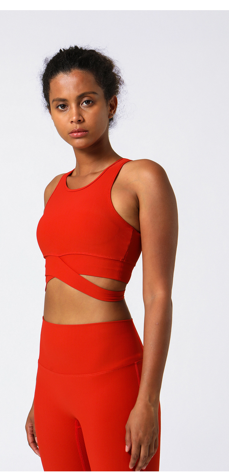 Lululemon sports bra yoga red-orange