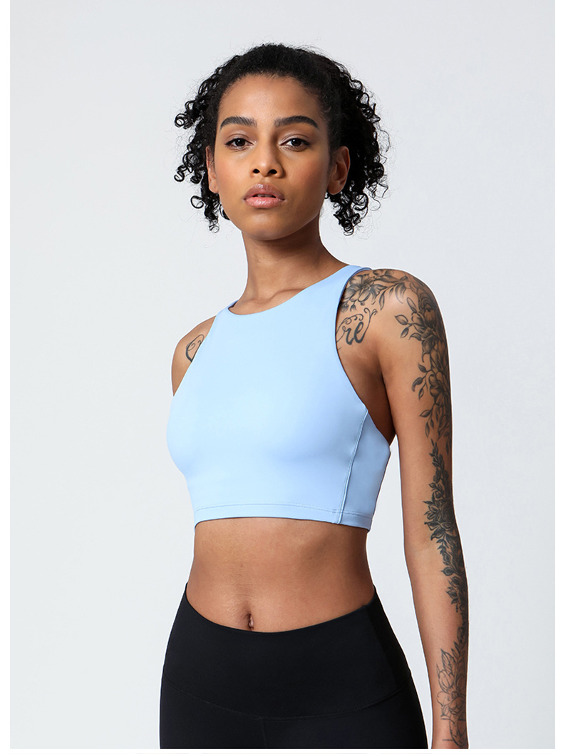 Lululemon sports bra training light blue yoga