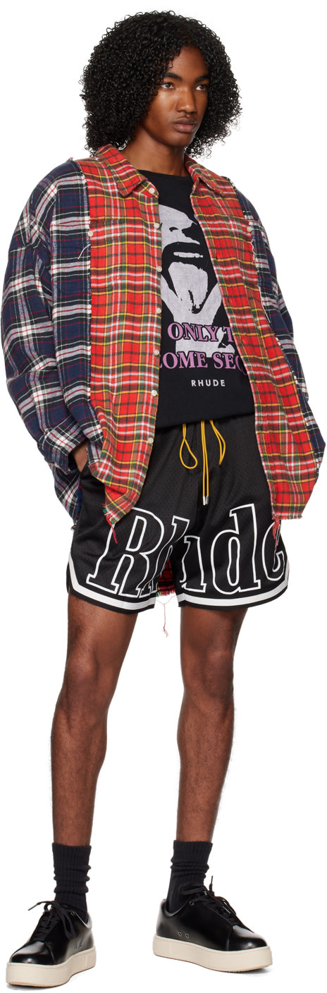 短袖, T恤 - RHUDE Black 'Come Second' TShirt 人像肖像搖滾VINTAGE印花短袖T恤