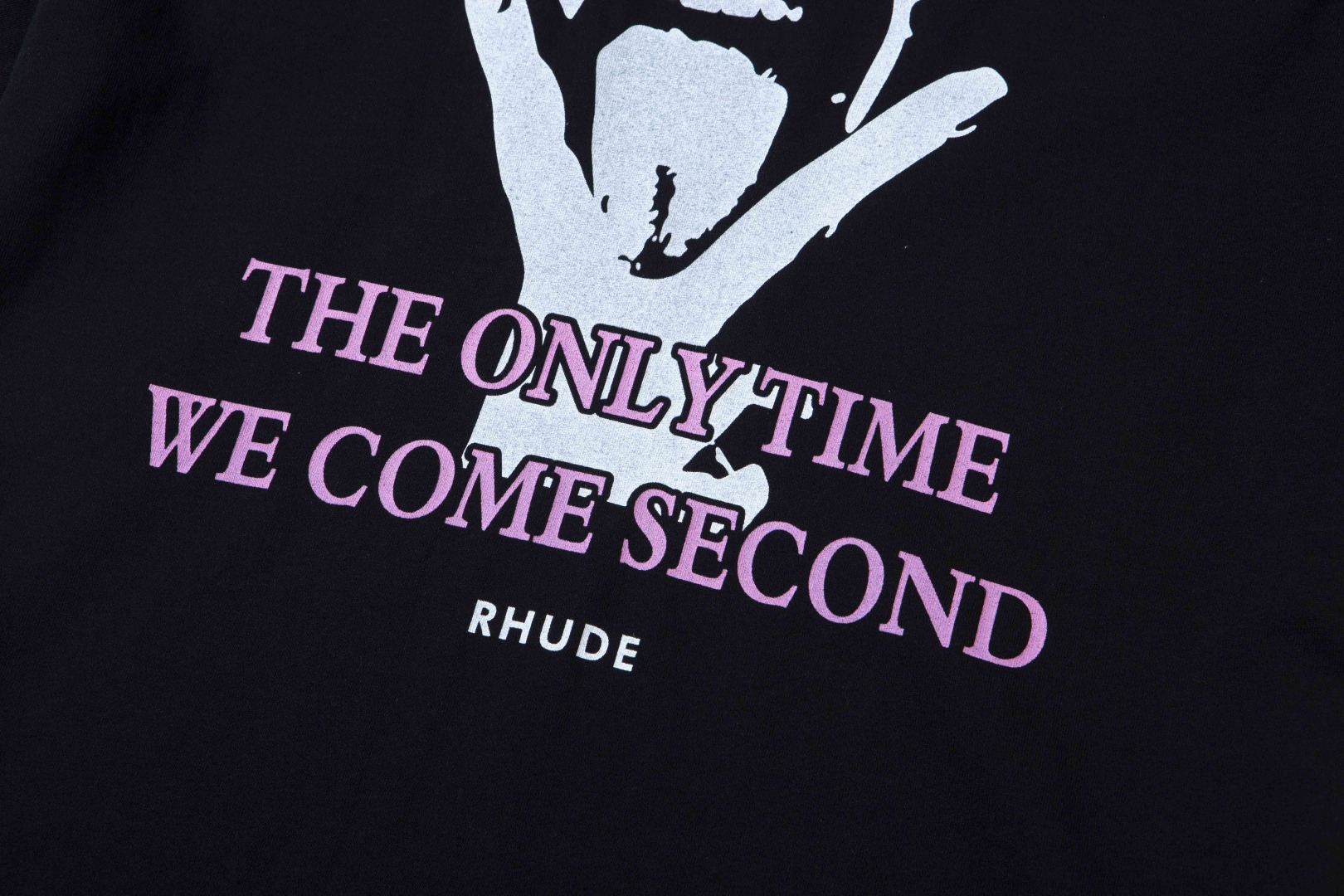 短袖, T恤 - RHUDE Black 'Come Second' TShirt 人像肖像搖滾VINTAGE印花短袖T恤