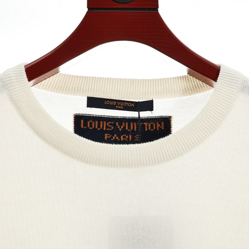 190 Louis Vuitton/路易威登限定秀款绿标提花针织短袖T恤