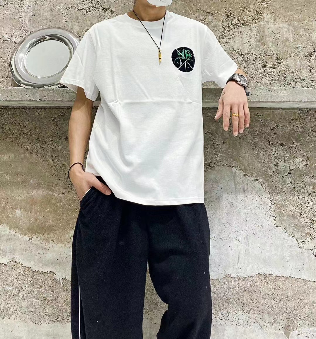 BalenciagaGucci 巴黎世家古驰联名 白绿 涂鸦短袖