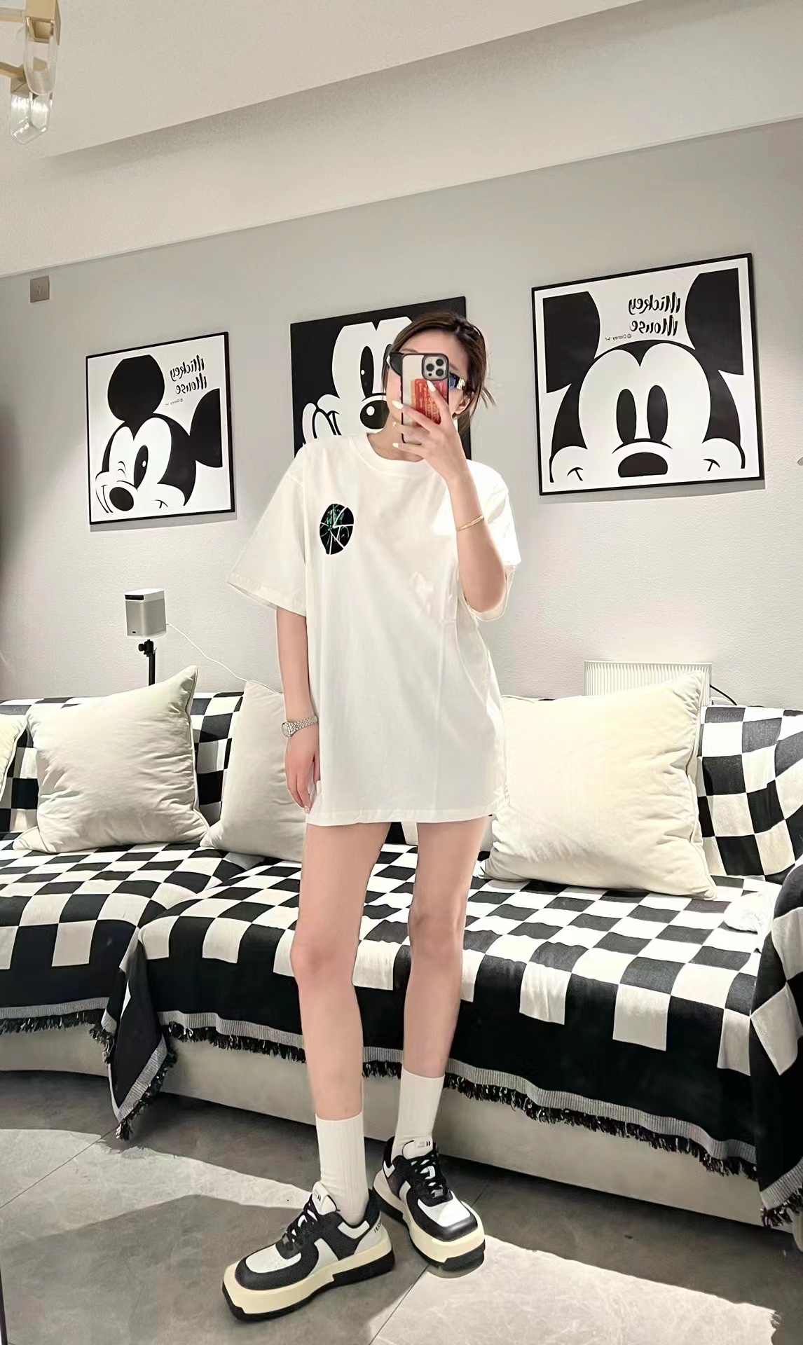 BalenciagaGucci 巴黎世家古驰联名 白绿 涂鸦短袖
