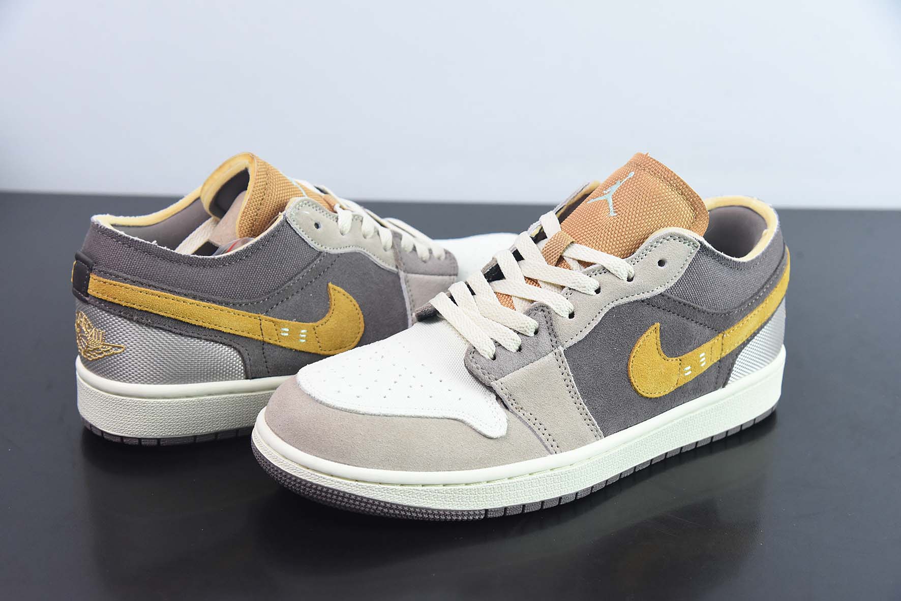 NK Air Jordan 1 Low SE Craft"Inside Out/Brown Yellow "AJ1乔丹一代低帮经典复古文化休闲运动篮球鞋“解构棕黄”DN1635-200