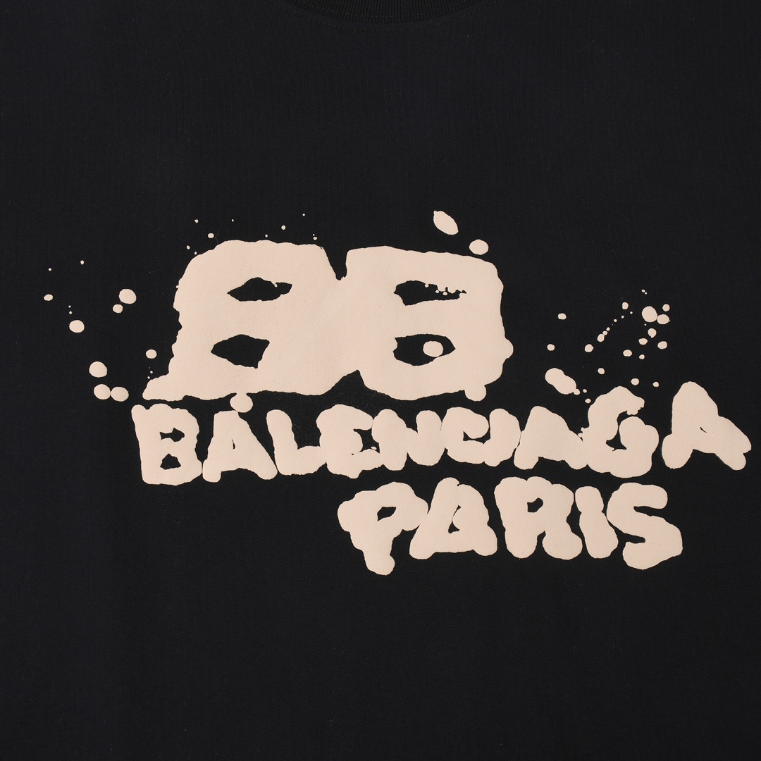 170 高版本BALENCIAGA 巴黎世家2023涂鸦印花短袖，
