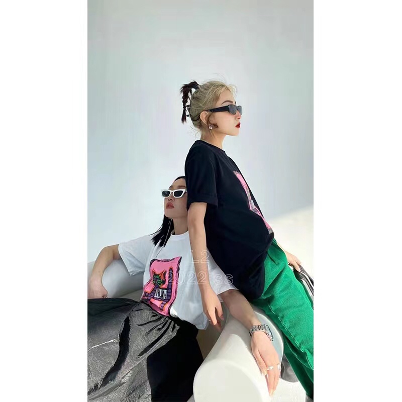 上身素材# GUCCI/古驰 23s小猫咪印花短袖