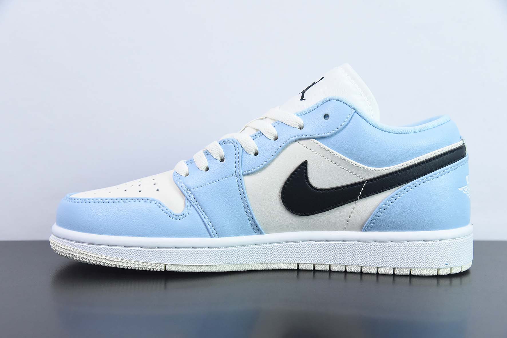 NK Air Jordan 1 Low GS"Ice Blue Black"AJ1乔丹一代低帮经典复古文化休闲运动篮球鞋“冰淇淋蓝米白黑”货号:554723-401