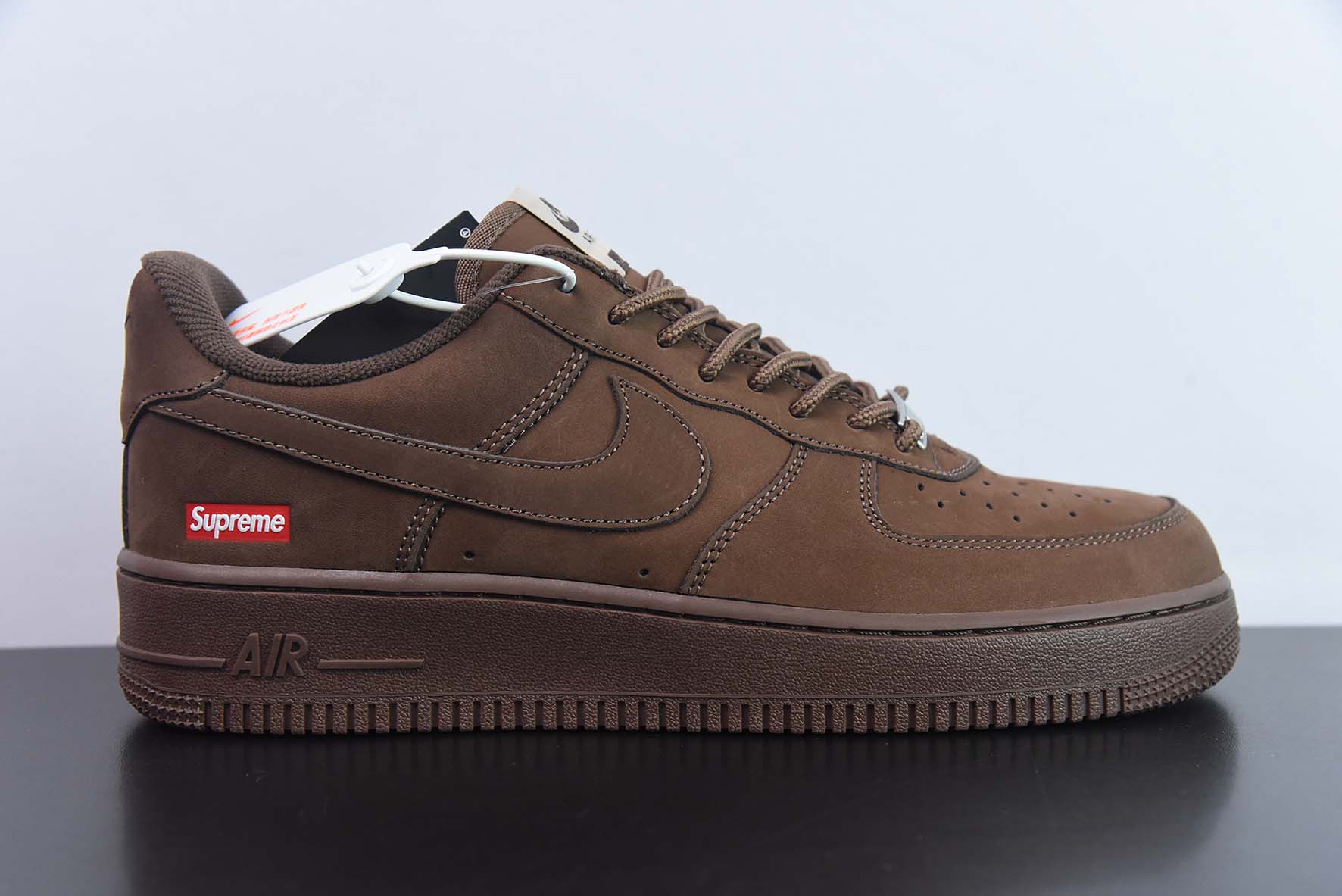 Nk Air Force 1 Low x Supreme 深棕摩卡 SUP联名 空军一号低帮休闲板鞋 货号:CU9225-200