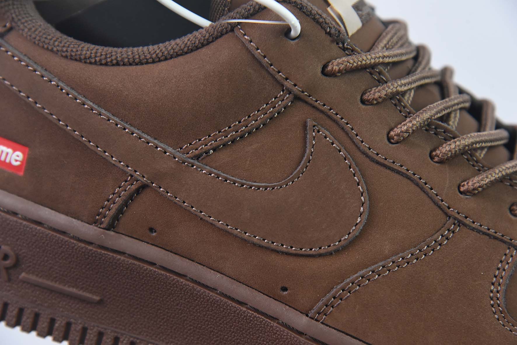 Nk Air Force 1 Low x Supreme 深棕摩卡 SUP联名 空军一号低帮休闲板鞋 货号:CU9225-200