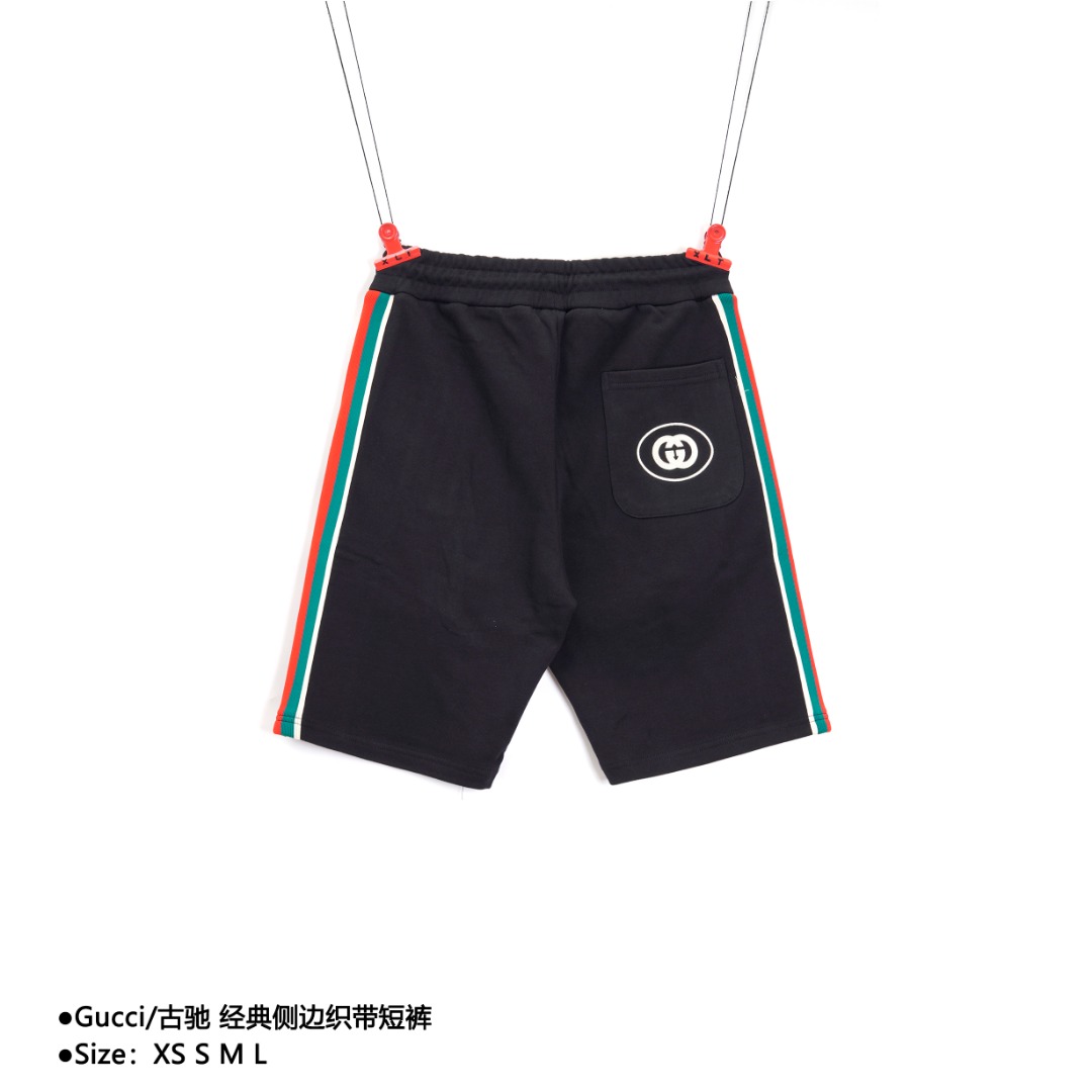 190 Gucci/古驰 经典侧边织带短裤  Q-56056056017