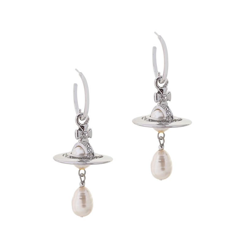 NO:103167,Queen Mother Citizen Baroque Pearl Earrings - Platinum, Queen Mother Citizen earrings, earrings19860909西太后巴洛克珍珠耳环-白金色,西太后耳钉,earrings,Jewelry