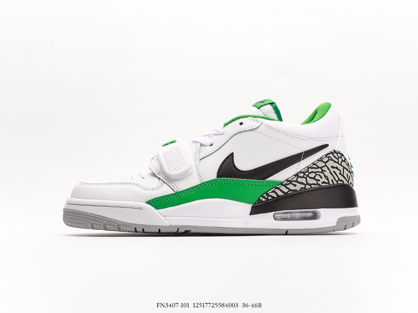 Jordan Air Jordan Legacy 312 Blanco Verde , naturalmente, tiene un diseño híbrido, su nombre muestra