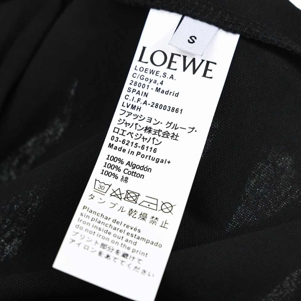 180 LOEWE 罗意威 霓虹刺绣荧光粉 四叶草短袖T恤