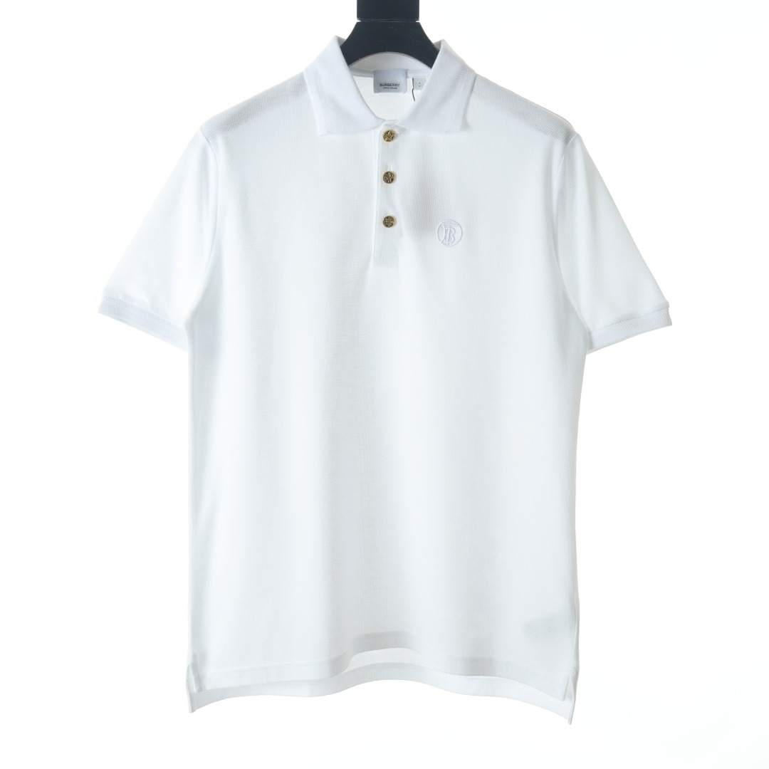 Burberry Burberry巴宝莉BBR 金扣标识刺绣短袖polo衫