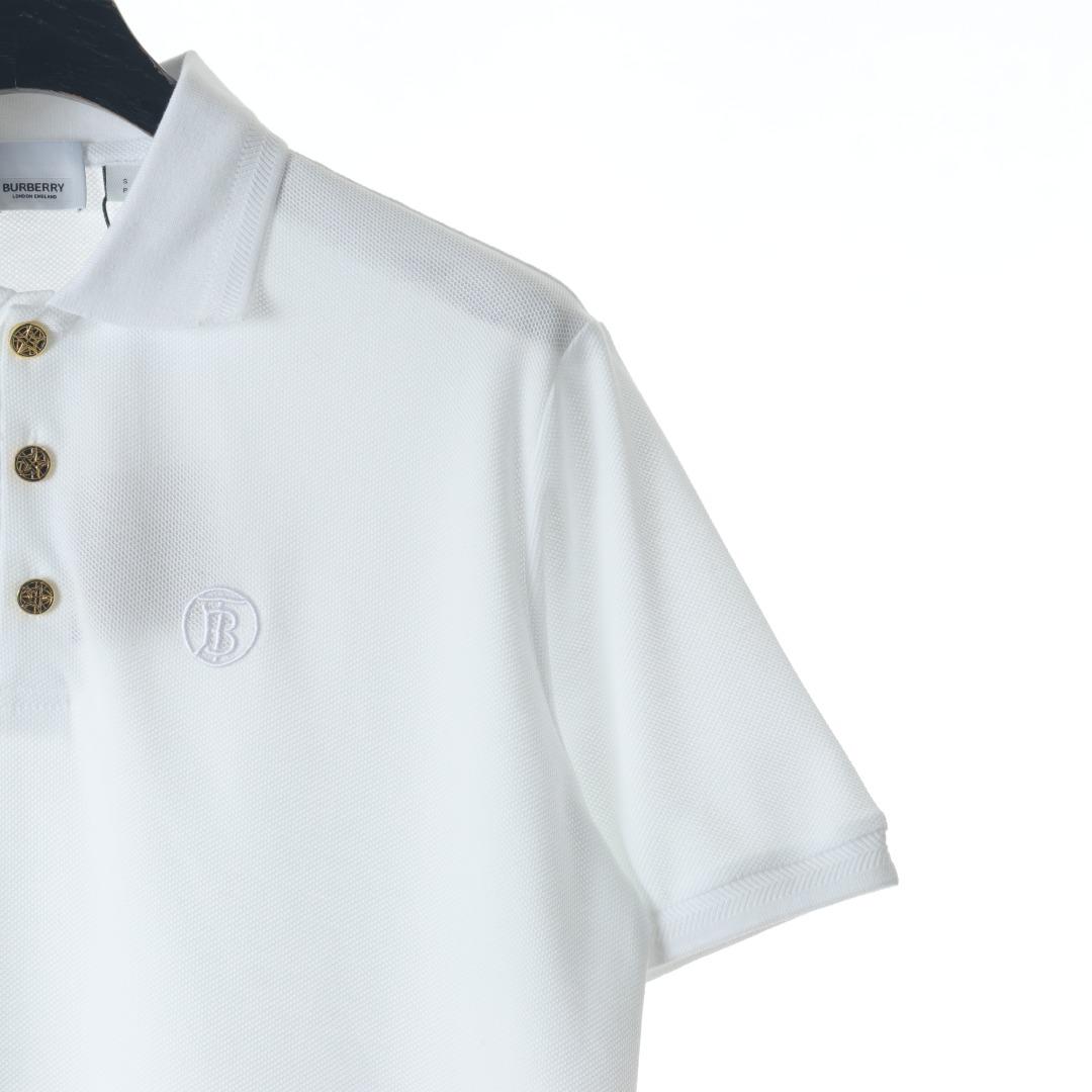 Burberry Burberry巴宝莉BBR 金扣标识刺绣短袖polo衫