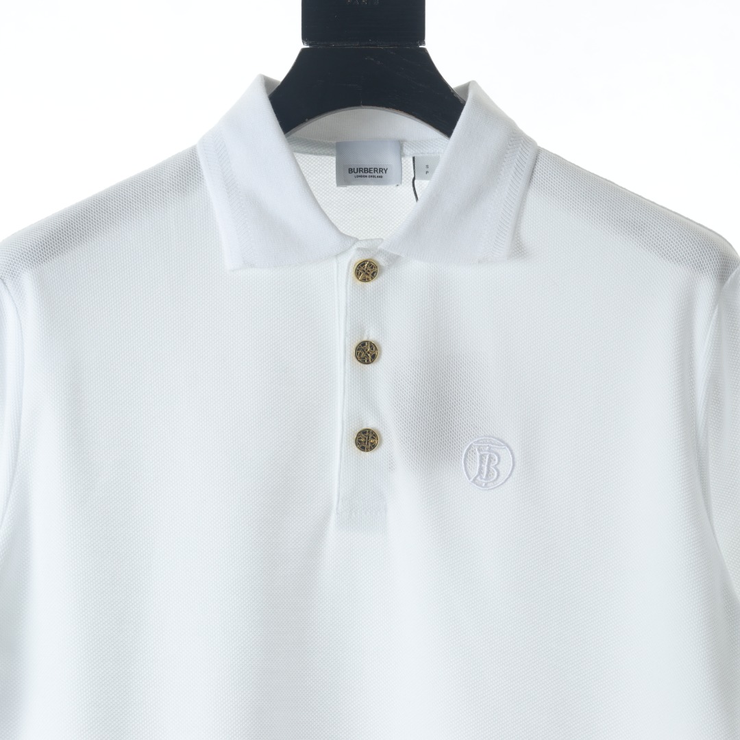 Burberry Burberry巴宝莉BBR 金扣标识刺绣短袖polo衫