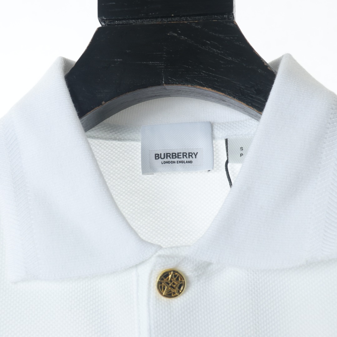Burberry Burberry巴宝莉BBR 金扣标识刺绣短袖polo衫
