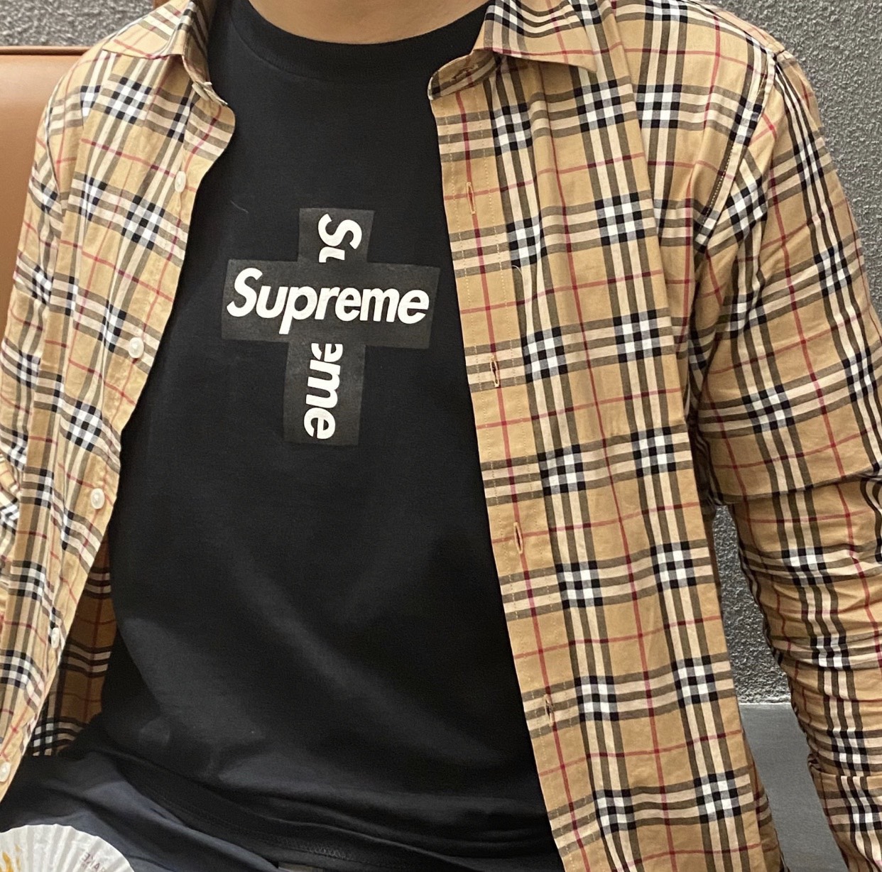 上身素材# Supreme 20FW Cross Box Logo Tee十字架Bogo圆领短袖T恤
