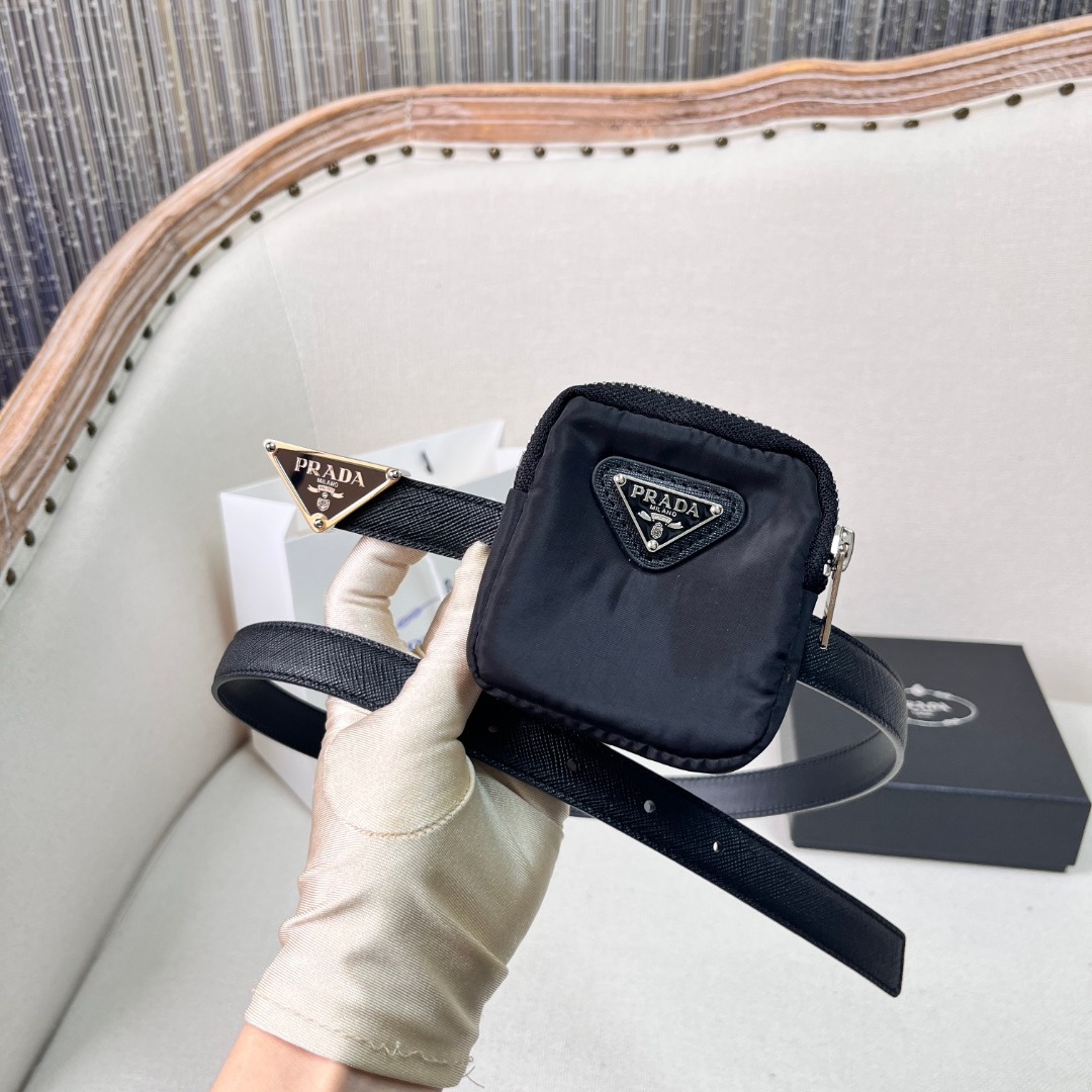 Prada Belt Bag: Fashionable Waist Bag with Complete Packaging - 2.0CM Belt 8 o 1gt0cbs93n10lf1bkiee4e03u
