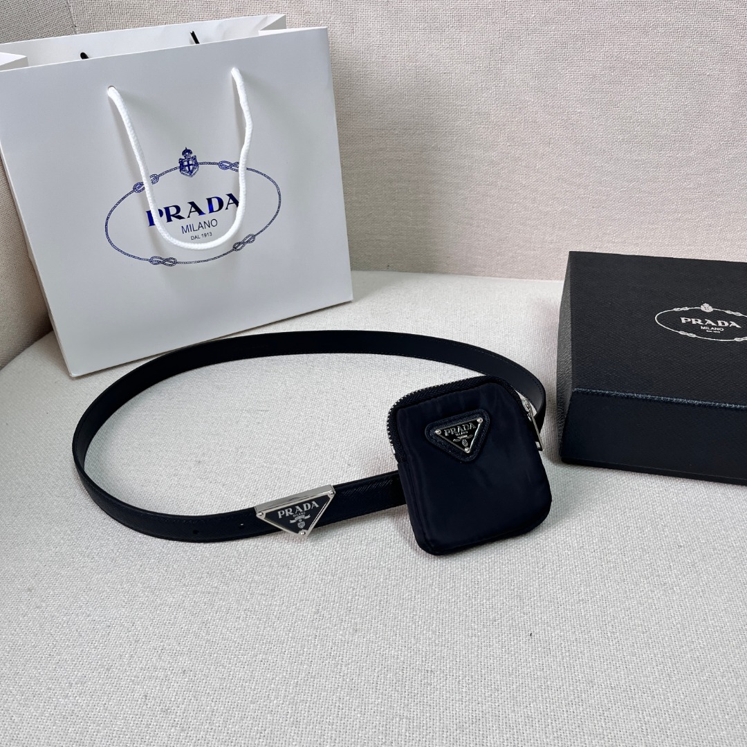 Prada Belt Bag: Fashionable Waist Bag with Complete Packaging - 2.0CM Belt 6 o 1gt0cbs93nfm1upigks432d5c3s