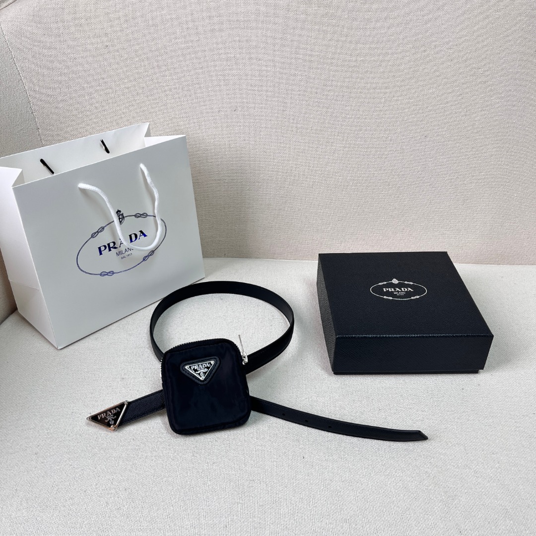 Prada Belt Bag: Fashionable Waist Bag with Complete Packaging - 2.0CM Belt 10 o 1gt0cbs941hq3s1a1kacaall8p40