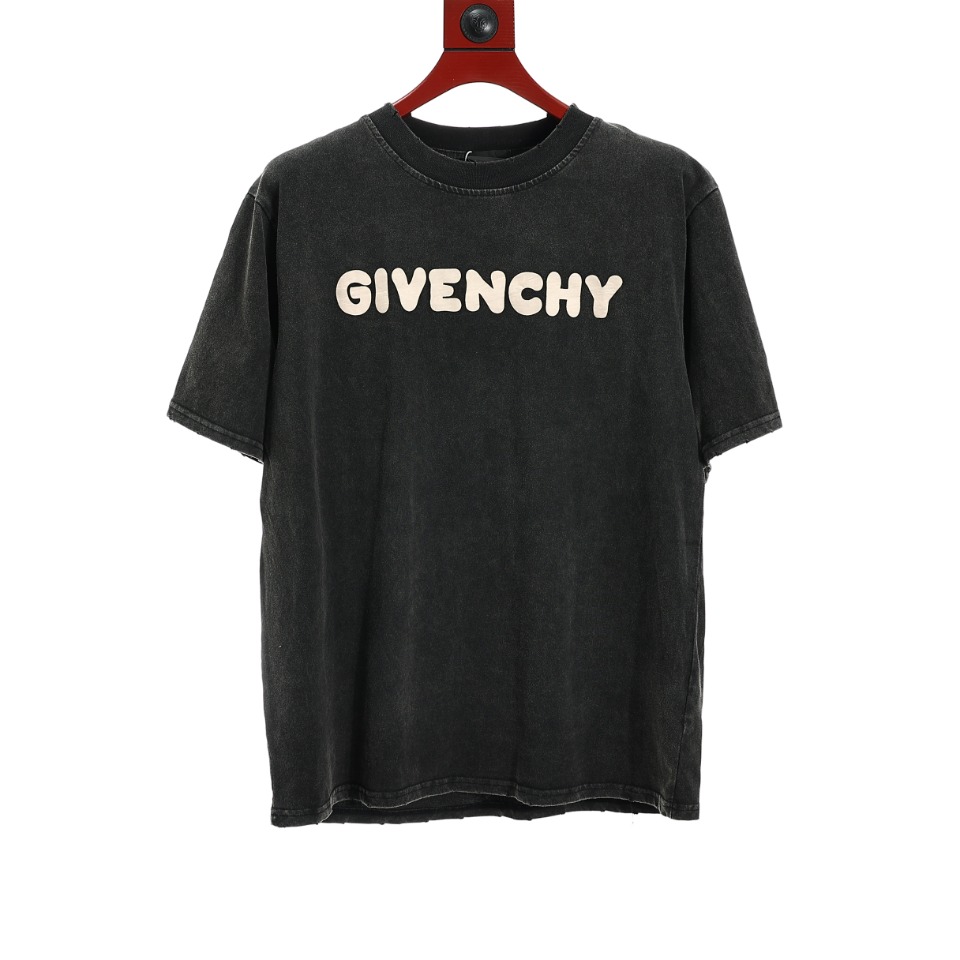 180 GIVENCHY/纪梵希 x Chito联名合作款水洗做旧款爱心女孩狗头短袖T恤