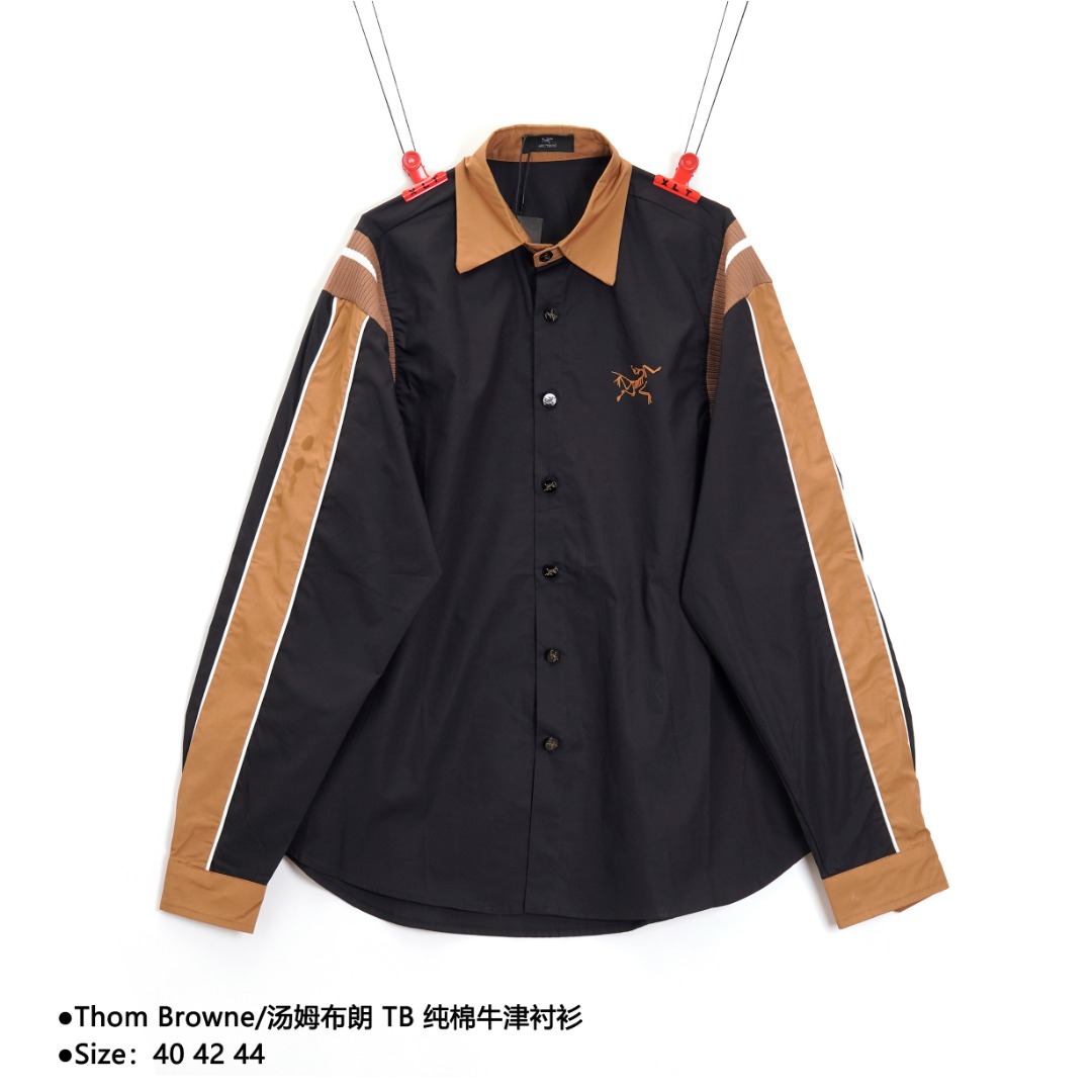 Arc'Teryx/始祖鸟 23春夏拼接衬衫 面料双纱纯棉面布 定制撞色螺纹拼接 胸前3D立体开模logo烫画高品质 所有五金全部原版开模 细节百分百还原 款式编号:LL-5605065024