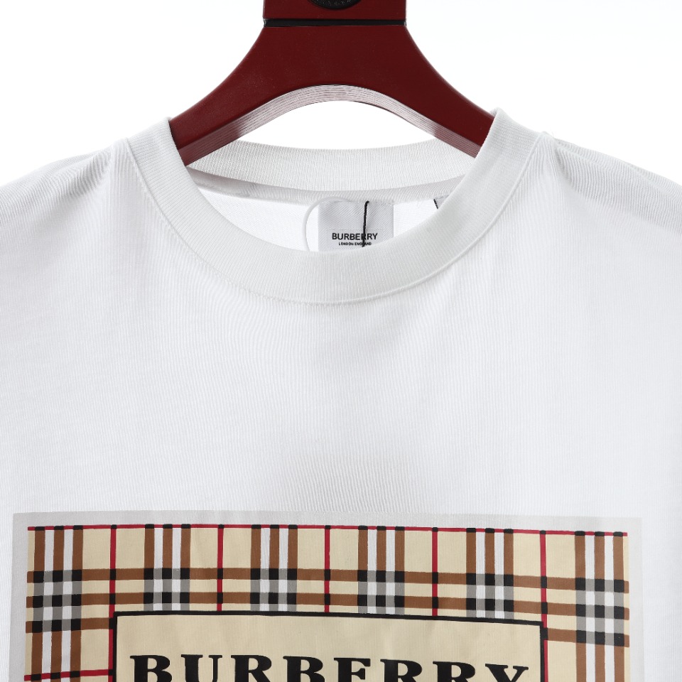 170 BURBERRY/巴宝莉 BBR经典限定胸口格子LOGO短袖