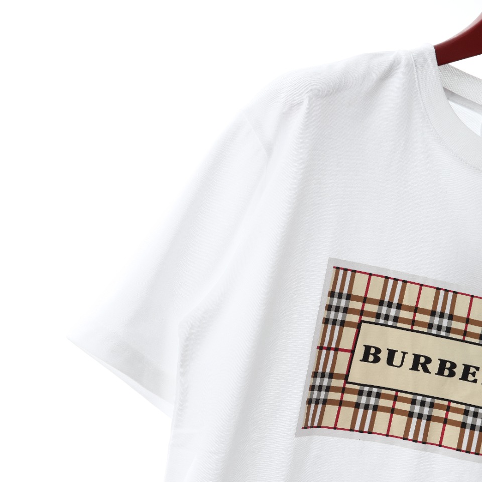 170 BURBERRY/巴宝莉 BBR经典限定胸口格子LOGO短袖