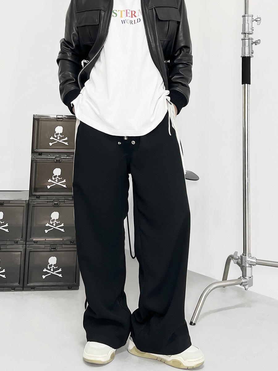 上身素材# Rick Owens DRKSHDW FW22 侧条纹抽绳休闲裤