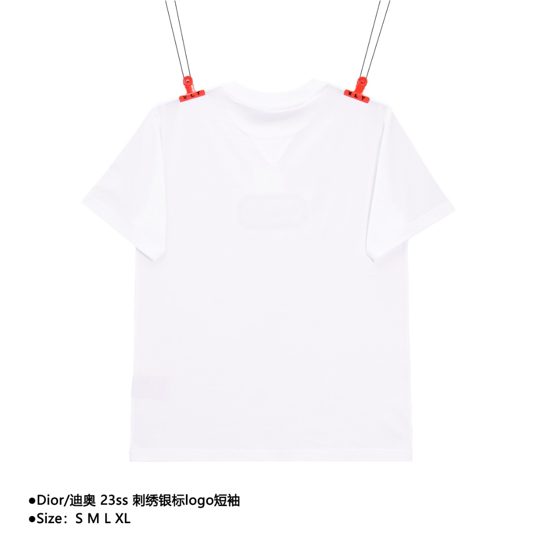 Dior/迪奥 23ss 刺绣银标logo短袖