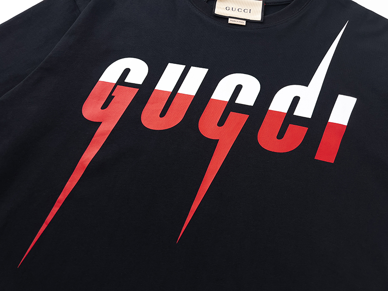 Gucci古驰Gucci锋刃绿红配色印花款