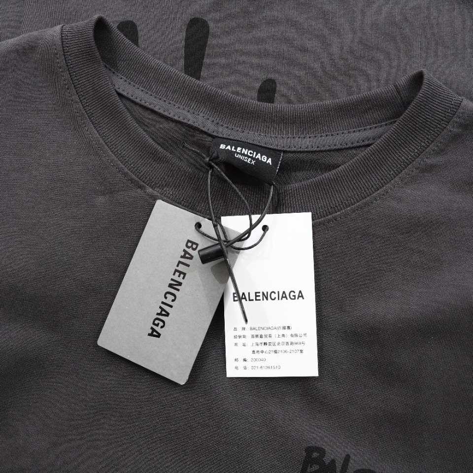 170 Balenciga/巴黎世家2023SS 胸标LOGO短袖 T恤