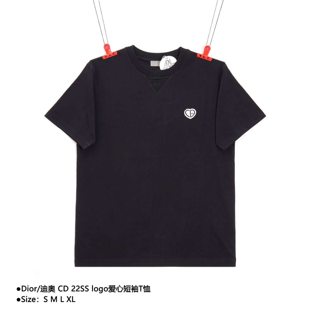 Dior/迪奥 CD 22SS logo爱心短袖T恤