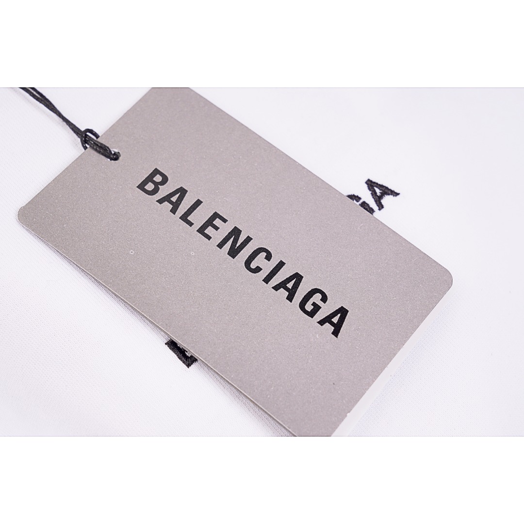 Balenciaga/巴黎世家BLCG 经典刺绣字母短袖T恤 D-54605605616