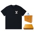 Louis Vuitton Clothing T-Shirt Embroidery Unisex Combed Cotton Spring Collection Short Sleeve
