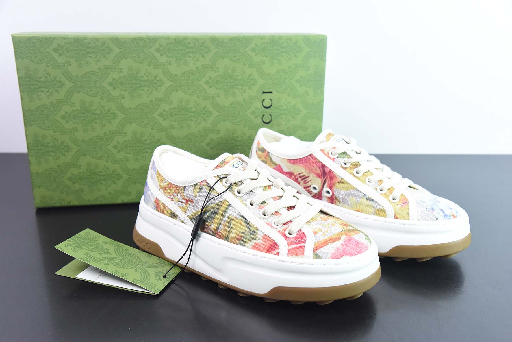 Gucci古驰 202ss春夏季新色Tennis 1977 Print Sneaker运动鞋