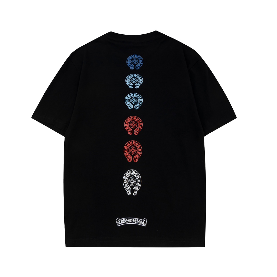 高版本Chrome Hearts 克罗心 串标马蹄印花短袖