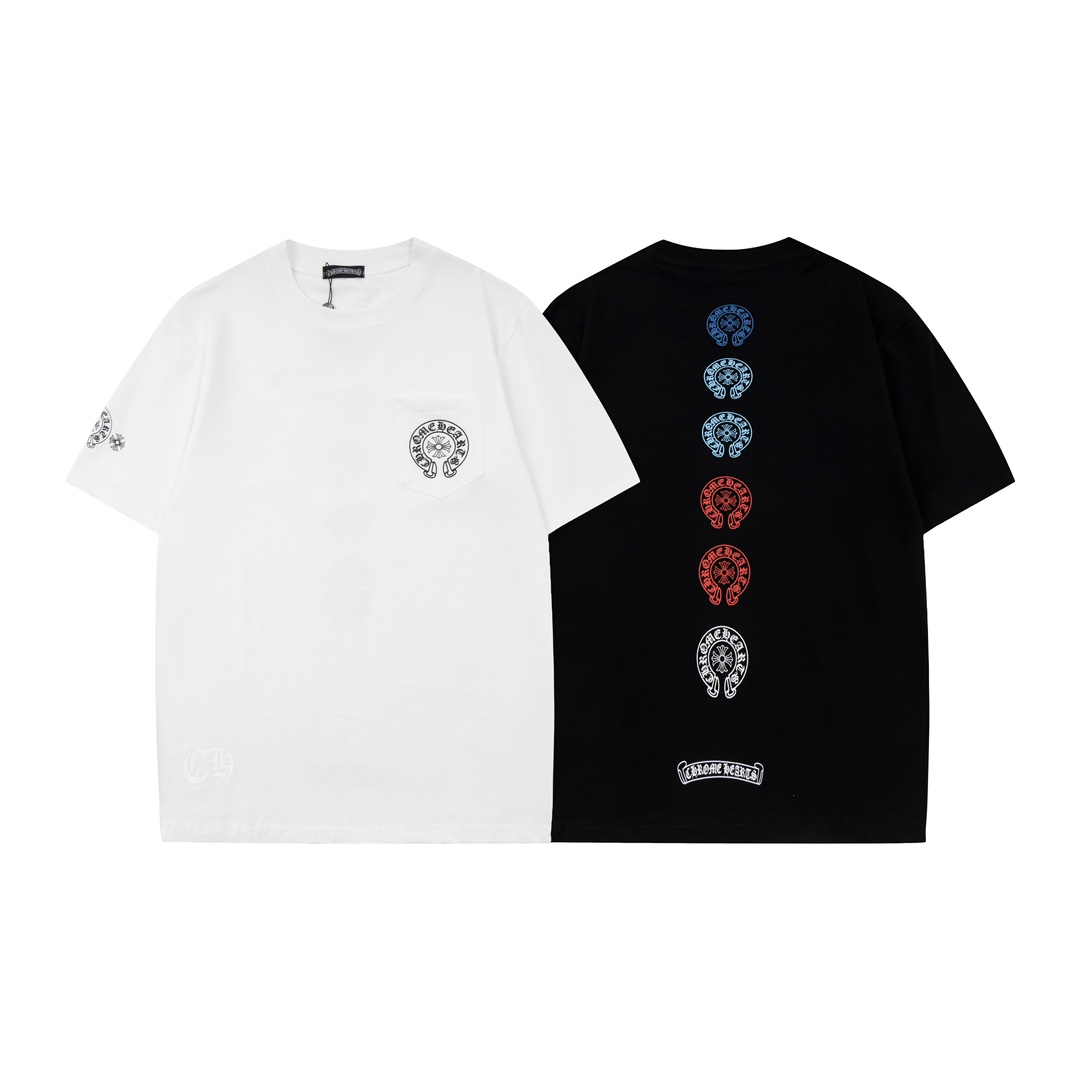 高版本Chrome Hearts 克罗心 串标马蹄印花短袖